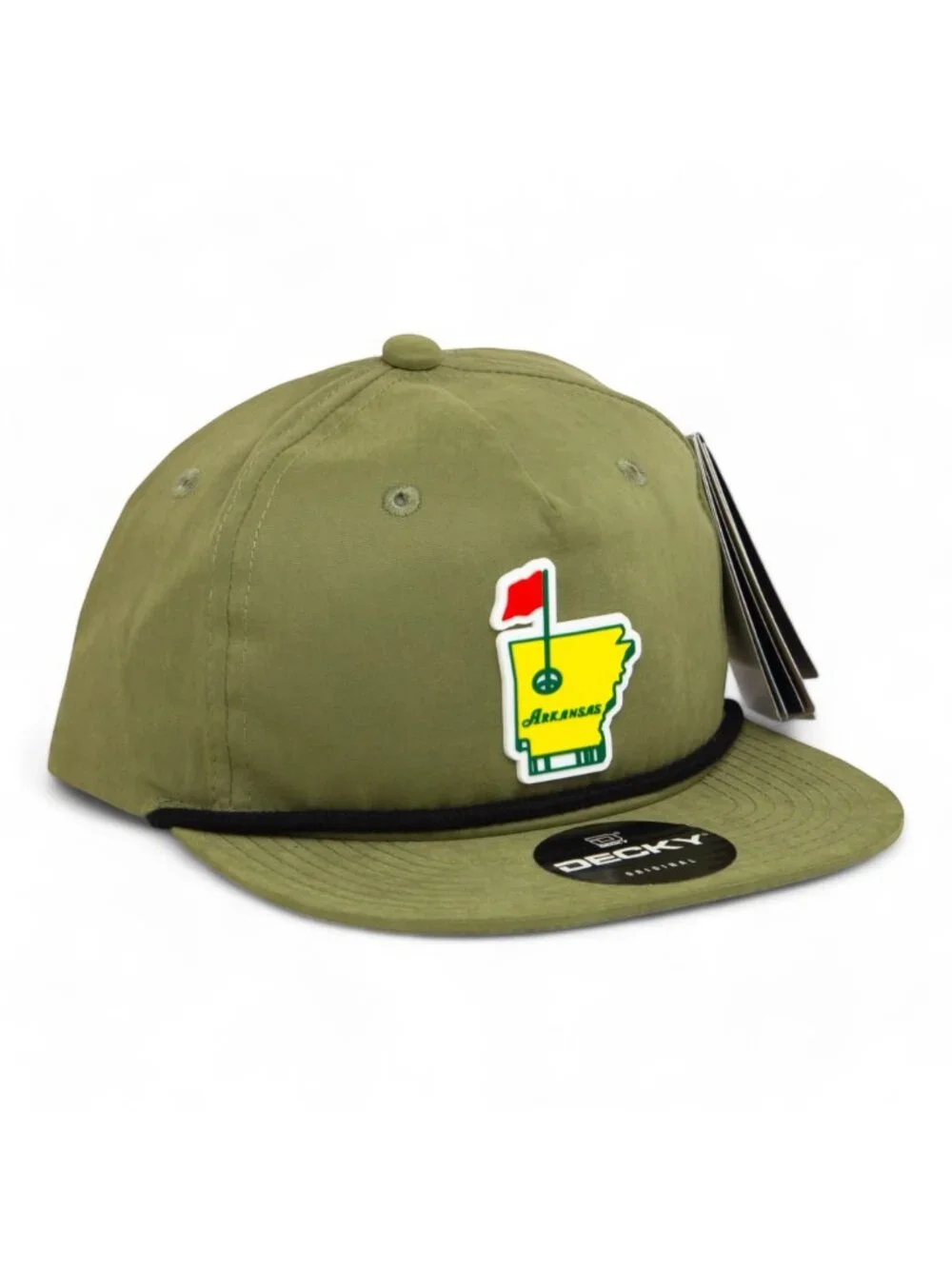 Arkansas Masters Golf 3D Classic Rope Hat- Loden/ Black